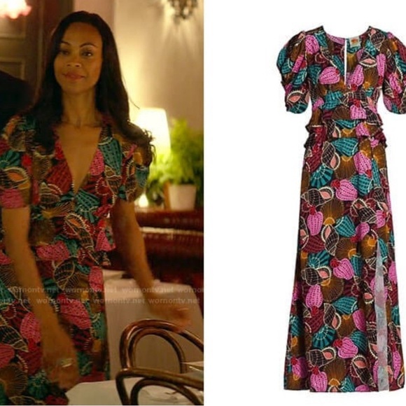 Farm Rio Shell Mix Midi Dress - Picture 3 of 4